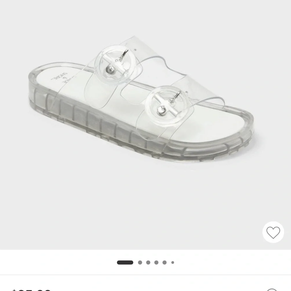 a new day Clear Slide Sandals with White Footbed - Picture 4 of 5